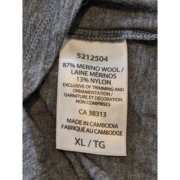 Cloudveil Women XL Merino Wool Rich Base Layer Shirt Gray Long Sleeve Active - Picture 6 of 6